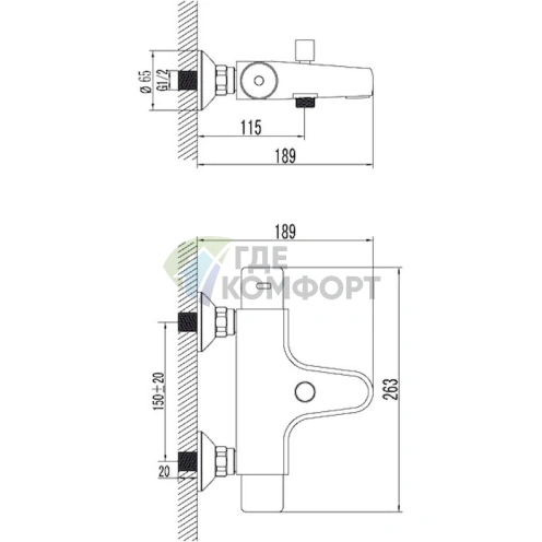 Термостат для ванны Lemark Thermo LM7732C с точным поддержанием температуры - фото 2