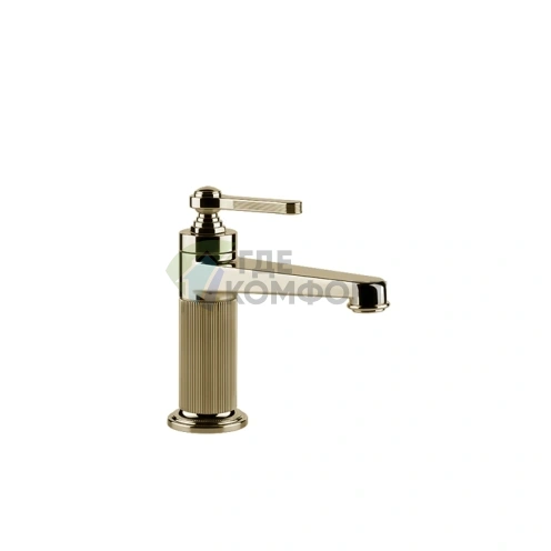 Однорычажный смеситель GESSI VENTI20 для раковины с донным клапаном, цвет латунь PVD (65001#710) - фото 1