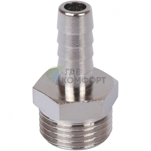 Штуцер НР 1/2x10, никелированный Stout - фото 4