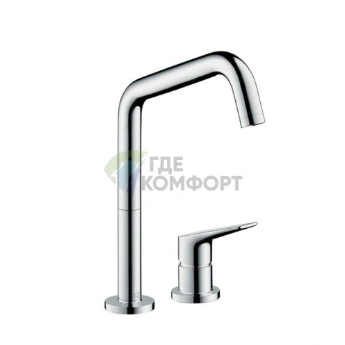 Кухонный смеситель AX Citterio M однорычажный на 2 отверстия, излив 204 мм, хром (34820000) - фото 1