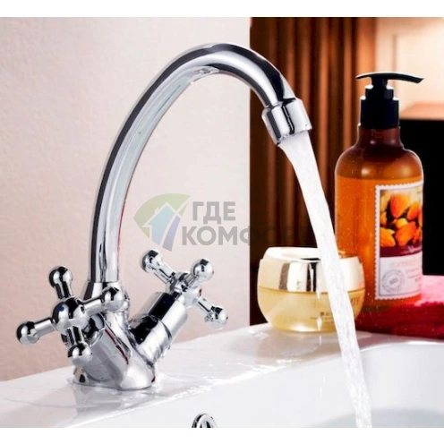 Однорычажный смеситель Rossinka G G02-62 для раковины - фото 2