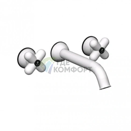 Смеситель для раковины Fantini I Balocchi встраиваемый на 3 отверстия, белый матовый (60 29 0511B) - фото 1