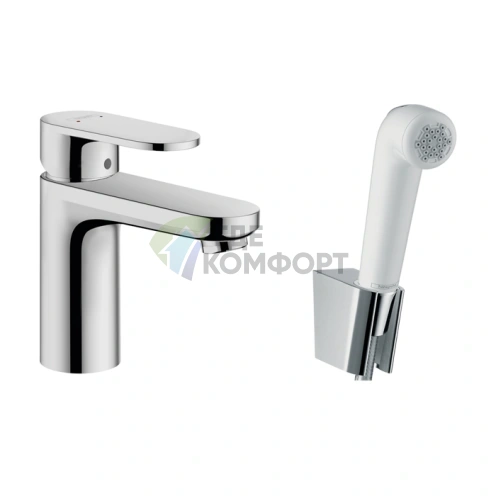 Смеситель для раковины Hansgrohe Vernis Blend с душем биде, хром (71215000) - фото 1