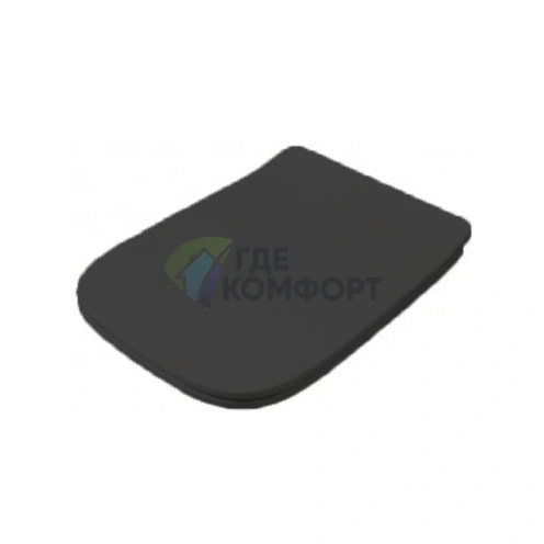 Сиденье для унитаза Artceram A16 с микролифтом: черный матовый, хромированные петли (ASA001 17 71) - фото 1