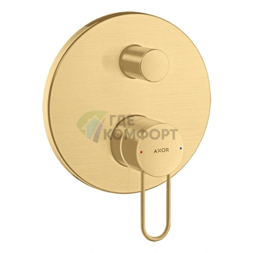 Смеситель для ванны AX Uno в элегантном цвете шлифованное золото (38426250) - фото 1