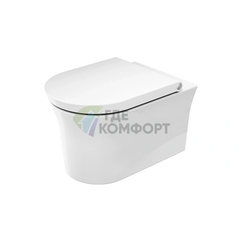 Подвесной унитаз Duravit White Tulip безободковый с покрытием HygieneGlaze (2576092000) - фото 1