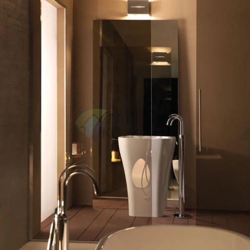 Отдельностоящая раковина KERASAN Aquatech 60 см с креплением и сифоном, белая (374201) - фото 1