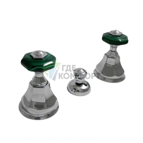 Смеситель для биде Nicolazzi Teide Chic с 2 ручками на 3 отверстия, хром (1910CR15C) - фото 1