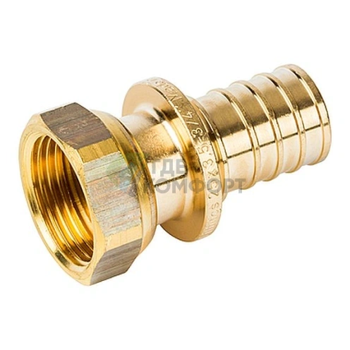 Переходник для труб из сшитого полиэтилена STOUT с накидной гайкой НГ 25xG 3/4 аксиальный - фото 3