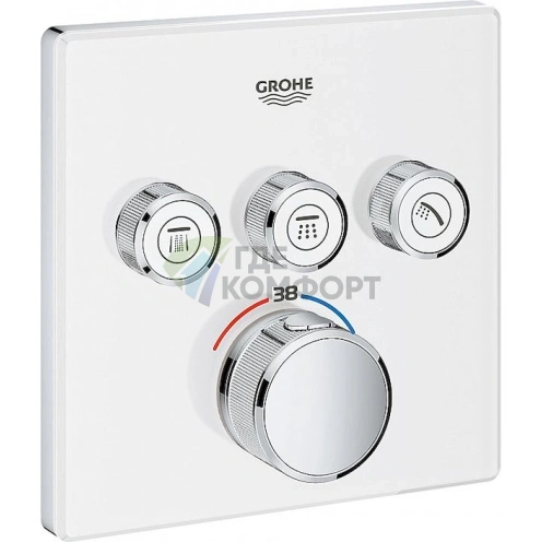 Термостат Grohe Grohtherm SmartControl для ванны с душем, белый - фото 1