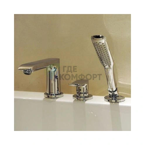 Смеситель Hansgrohe Metris для установки на борт ванны - фото 2