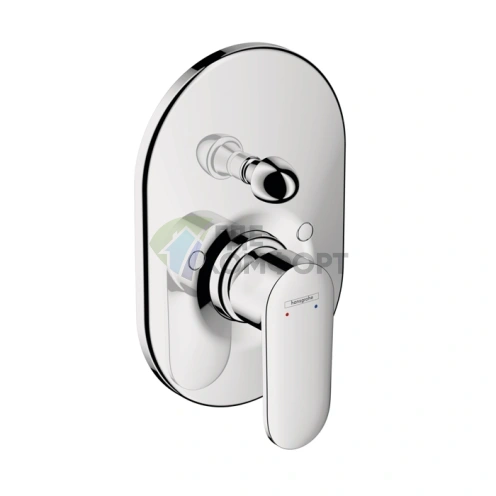 Встраиваемый смеситель для ванны Hansgrohe Vernis Blend с переключателем, хром (71449000) - фото 1