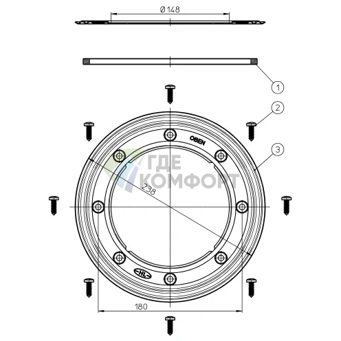Обжимной гидроизоляционный фланец HL8300.0 - фото 2