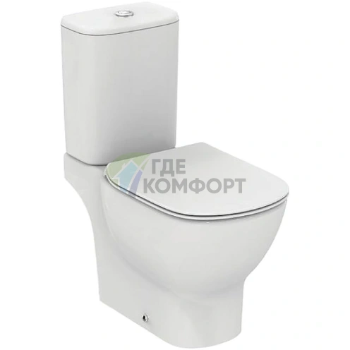 Унитаз-компакт Ideal Standard Tesi безободковый с микролифтом и аква-системой - фото 1
