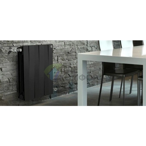 Радиатор биметаллический Royal Thermo Piano Forte 500 noir sable 10 секций-черный - фото 2