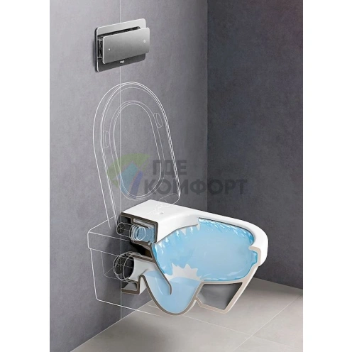 Подвесной унитаз Gustavsberg Hygienic Flush безободковый WWC 5G84HR01 - фото 9