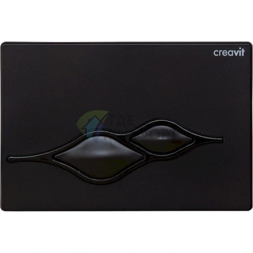 Кнопка смыва Creavit Ufo GP1002.02: глянцевый черный - фото 1