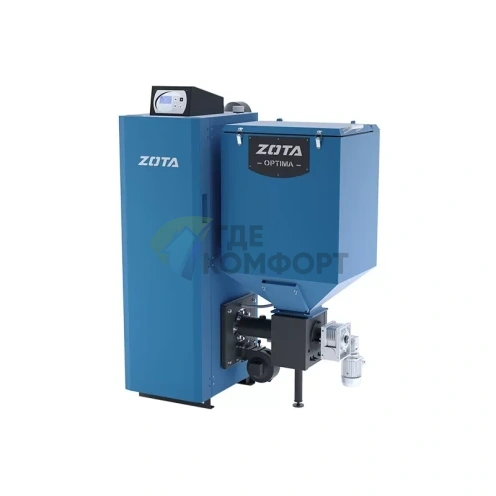 Напольный твердотопливный котел с автоматикой Zota Optima 15 (15кВт) - фото 2