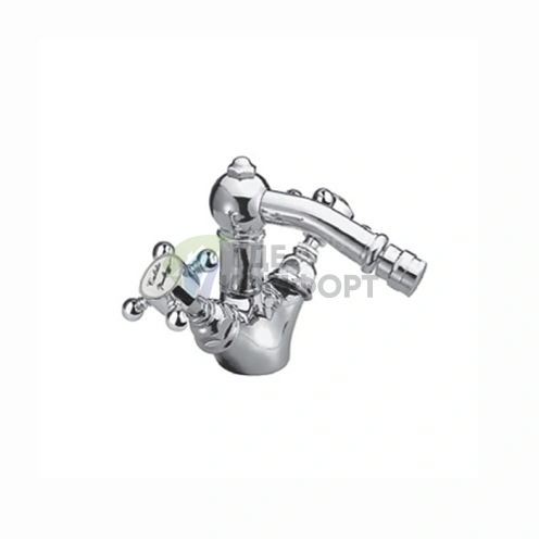 Смеситель для биде Nicolazzi Dames Anglaises с двумя ручками, донным клапаном и изливом 127 мм, хром (1434CR70) - фото 1