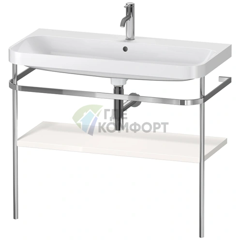 Консоль напольная Duravit Happy D.2 Plus с умывальником 975×490×850 мм, белая глянцевая (HP4838O2222) - фото 1