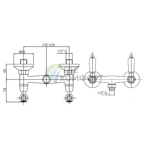 Смеситель для душа Cezares First FIRST-D-03/24-Bi - фото 2