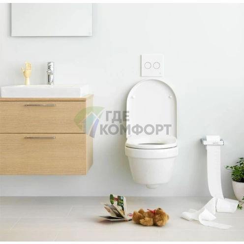 Подвесной унитаз Gustavsberg Hygienic Flush безободковый WWC 5G84HR01 - фото 3