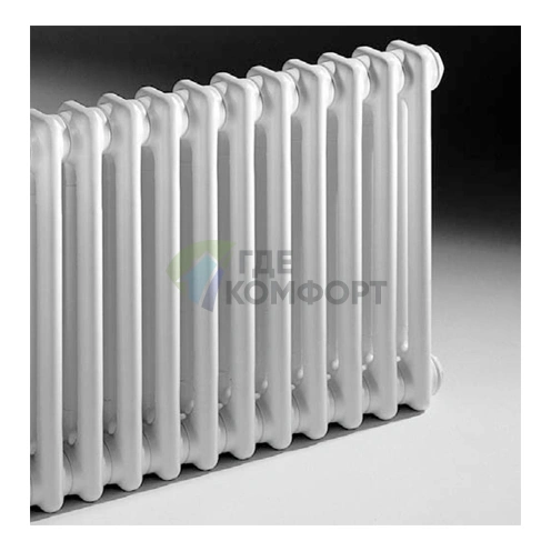 Трубчатый стальной радиатор Zehnder Charleston Z-2056/28 секций с боковым подключением N12 3/4 RAL 9016 - фото 5