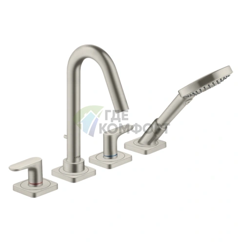 Стильный смеситель AX Citterio M для установки на борт ванны (34444800) - фото 1