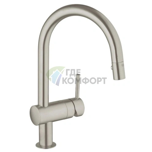 Смеситель Grohe Minta для кухни с выдвижной лейкой и однорычажным управлением - фото 1