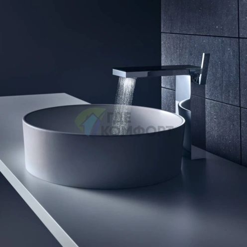 Смеситель для раковины AX MyEdition (230 мм, 1 отверстие, хром) со сливным гарнитуром (47022000) - фото 1