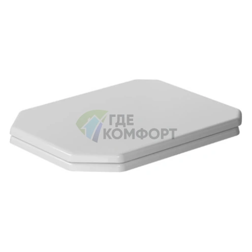 Сиденье для унитаза Durovit 1930 с восьмиугольным отверстием и петлями из нержавеющей стали (66610000) - фото 1