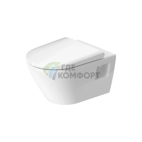 Duravit D-Neo: Подвесной унитаз безободковый с покрытием HygieneGlaze, белый (2578092000) - фото 1