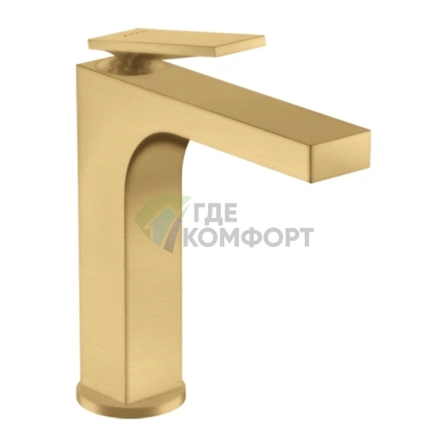Смеситель для раковины AX Citterio с системой незапорного слива в шлифованном золоте (39024250) - фото 1