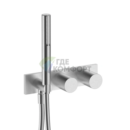 Fantini Milano: Встраиваемый смеситель для душа на 2 источника с ручным душем в матовом исполнении (31 93 E584B) - фото 1