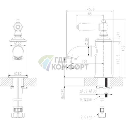 Смеситель для раковины Bravat Art F175109U — стильный выбор для вашей ванной - фото 2