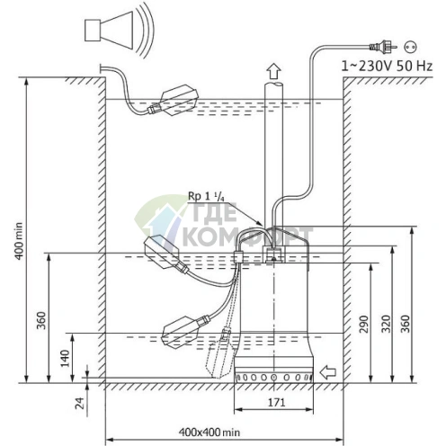 Дренажный насос Wilo Drain TSW 32/11-A фото 2