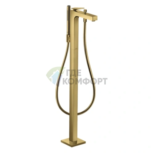 Напольный смеситель для ванны AX Citterix тек, полированное золото (39471990) - фото 1