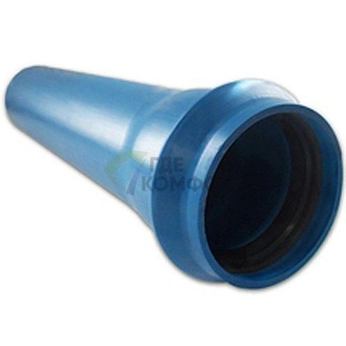 Труба Sinikon Rain Flow DN 110 х 3-4 SN4 длина 1000 мм синяя - фото 1