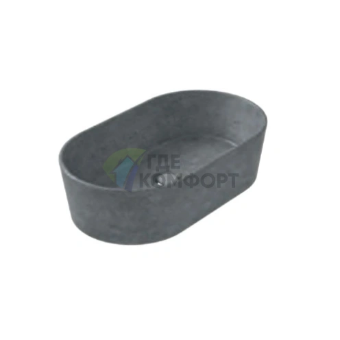 Накладная раковина Globo Le Pietre 60 см серый туф - фото 1