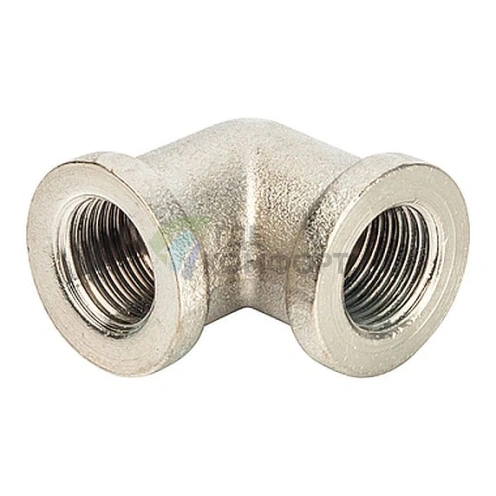 Угольник Stout внутренняя/внутренняя резьба латунный ВВ 1/4 никелированный - фото 1