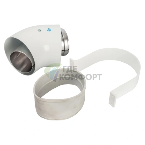 Отвод Stout коаксиальный 45 гр. DN60/100-п/м SCA-6010-000045 - фото 1