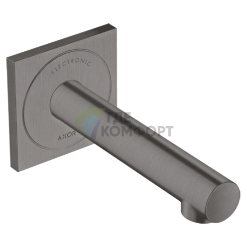 Электронный смеситель AX Uno для раковины настенный в цвете шлифованный черный хром (45110340) - фото 1