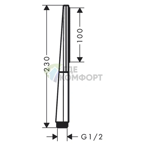 Ручной душ HG Rainfinity: комфорт в каждом режиме, хром 230 мм (26867000) - фото 2