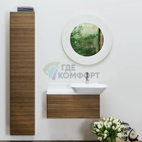 Тумба под раковину LAUFEN INO 8.1330.1/2 с выдвижным ящиком, цвет темный орех (4.2540.1.030.171.1) - фото 1