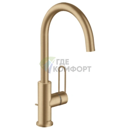 Смеситель для раковины AX Uno 240 настенный в цвете античная бронза (38036140) - фото 1