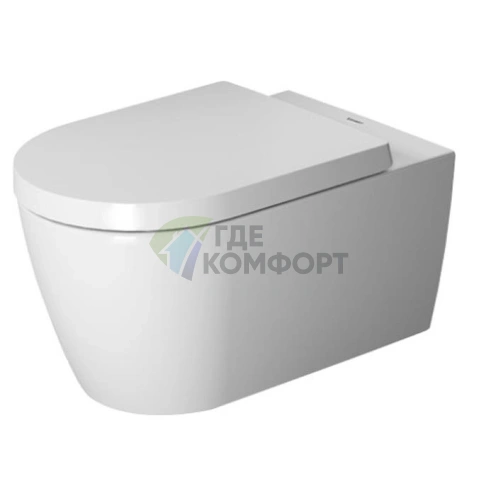 Унитаз подвесной Duravit ME by Starck: Rimless-технология без ободка и инновационное покрытие HygieneGlaze (2529092000) - фото 1