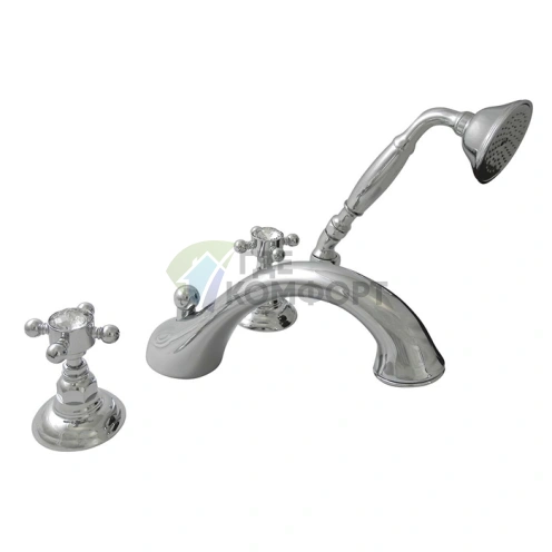 Смеситель для ванны Nicolazzi Half Dome Crystal с душем (хром) (1404CR93) - фото 1