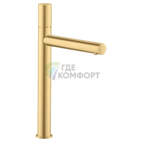 Смеситель для раковины AX Uno 260 Zero в цвете шлифованное золото (45004250) - фото 1