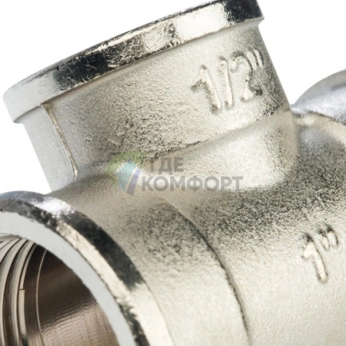 Stout Тройник ВВ переходной никелированный 1X1/2X1 - фото 11