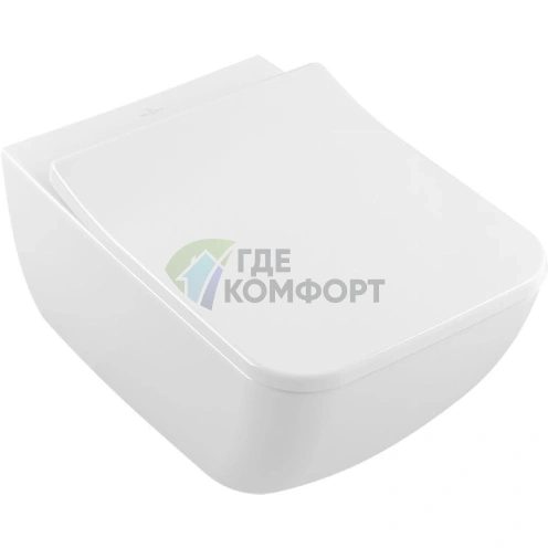 Подвесной унитаз Villeroy & Boch Legato 5663RS01 alpin безободковый - фото 1